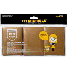 TitanShield (150 maniche) Coprispalle Colorati per Carte da Gioco Giapponesi per Yu-Gi-Oh, Vanguard e Altro (Oro)