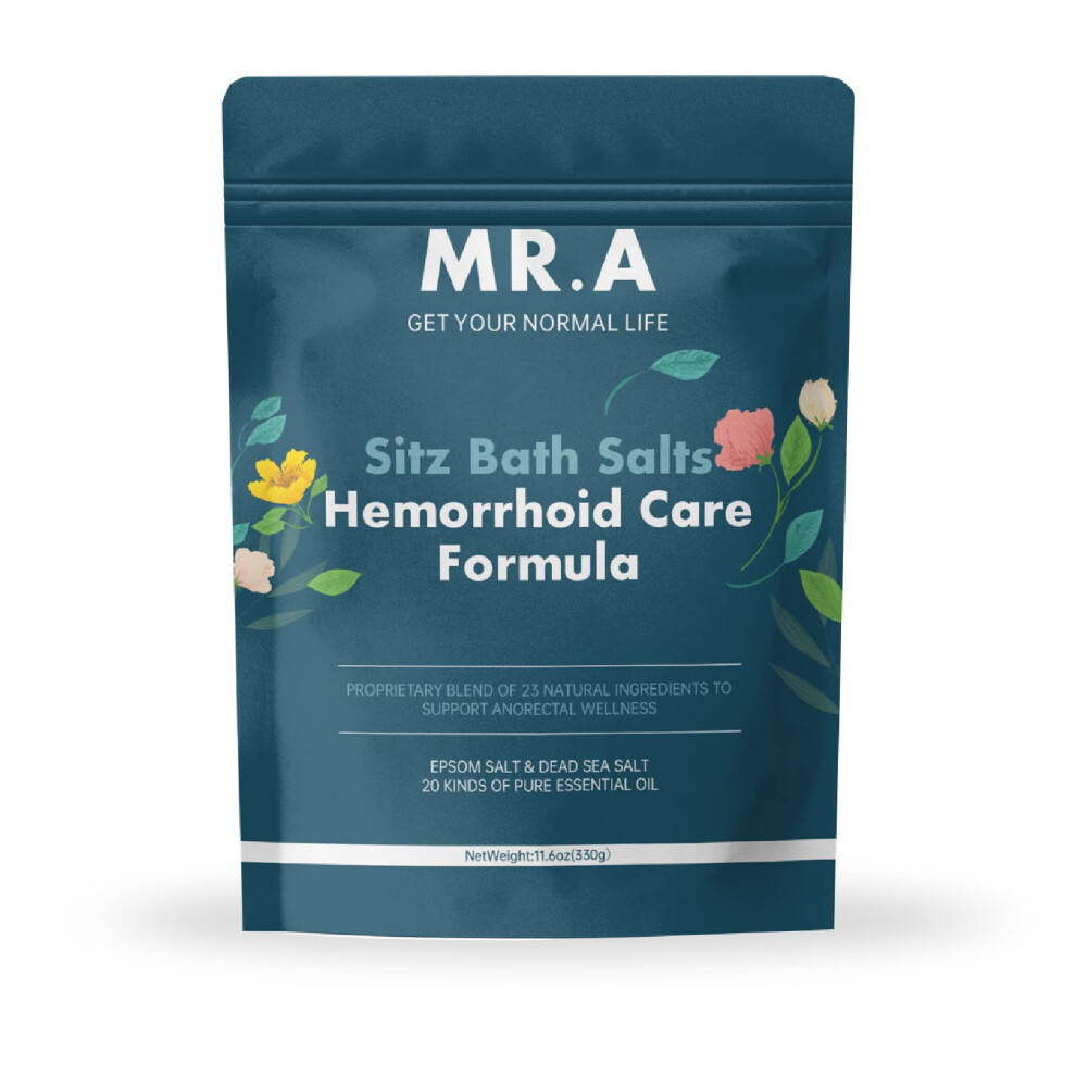Mr.a Sitz Bath For Hemorrhoids Premium Grade 23 Ingredients Advanced Hemorrhoid Treatment Formula Epsom Salt Dead Sea Salt Essential Oils Sitz Bath Salts
