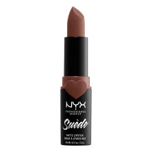 NYX PROFESSIONAL MAKEUP Suede Matte Lippenstift, Vegan Formule - Free Spirit (Medium Nude met Roze)