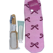 Bath and Body Works Mini Pedicure Foot Routine Gift Set: Socks, Cream, Pumice Stone