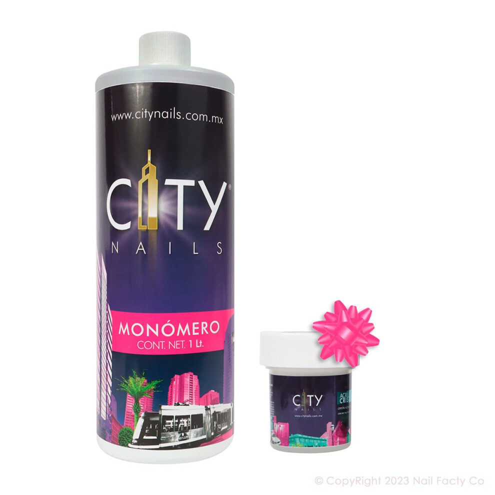 City Nails - Nail Liquid Monomer Ema Professional Grade For Acrylic Powder System 32 Fl Oz.