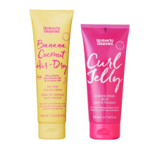 Curl Type 2 Styling Duo Banana Coconut Air-Dry Cream (5 Fl. Oz) s Curl Jelly Scrunching Jelly (6,7 Fl. Oz) hidratlja s meghatrozza a hullmos haj