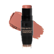 Nudestix Nudies Matte Lux Crema Rubor 3-en-1 Color Para Cara, Mejillas, Ojos y Labios con Difusor (Nude Buff)