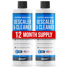 Universal Descaling Solution (2 Pack, 4 Uses Total), Designed For Keurig, Ninja, Nespresso, Delonghi and All Single Use Coffee and Espresso Machines,