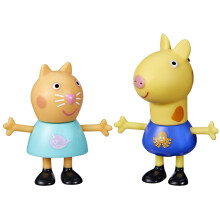 Peppa Pig Toys Les meilleurs amis de Peppa, Emily Elephant et Freddy Fox, paquet de 2 jouets prιscolaires ΰ l'ιchelle de 3 pouces