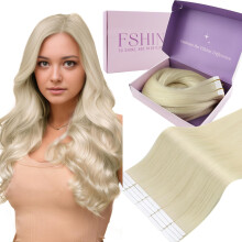Fshine Weiße Blonde Remy Menschenhaar Skin Weft Tape in Extensions 20 Zoll 20pcs 50g