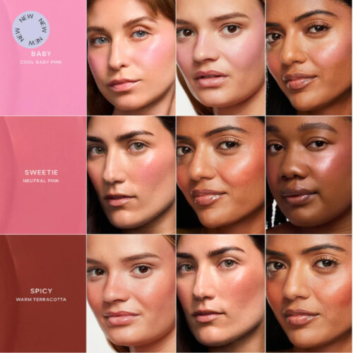 Σετ Δώρου Saie Mini Dew Blush Trio με Ροζ, Ουδέτερο Ροζ & Ζεστό Terracotta 1