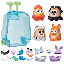 Potato Head Pet-Tato Tots, Pet-Themed Set with 31 Parts and Pieces Plus Rolling Carry Case, Toddler and Preschool Toys for Girls and Boys, Ages 2+(Ama