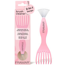 FRAMAR Strumento di Pulizia per Spazzole per Capelli - Pulitore 2 in 1 per Tutti i Tipi di Spazzole