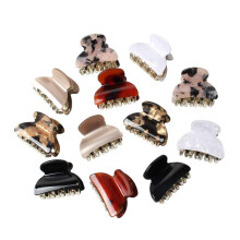 1,57 inch Bloemenprint Kleine Acrylaat Haar-Clips voor Dames, Plastic Antislip Grip Haar Clip, 12 Stuks (Kleur C)