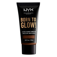 NYX PROFESSIONAL MAKEUP Born To Glow Naturalny Podkład, Średnie Krycie - Głęboki Orzech