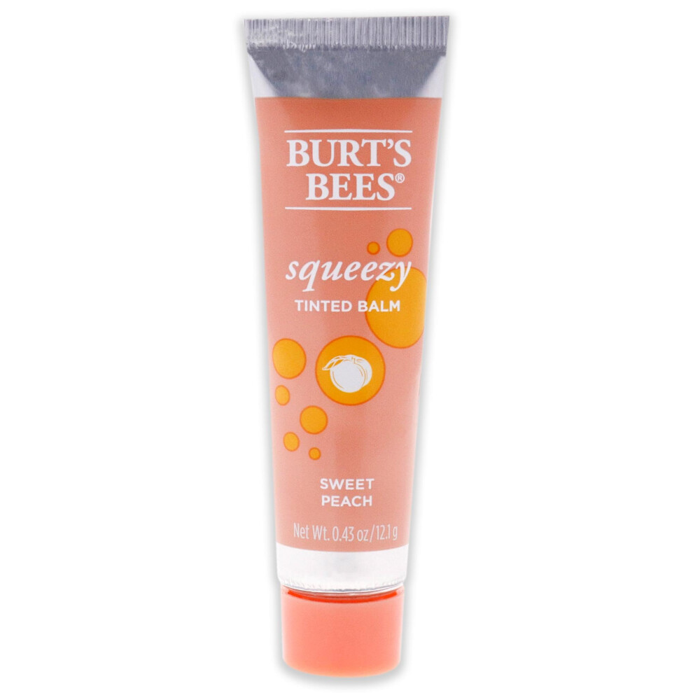 Burts Bees Peach Squeezy Tinted Lip Balm - Sweet For Women 0.43 Oz Lip Balm