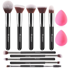 Set di Pennelli per Trucco BEAKEY Professionale per Occhi e Viso, Pennello per Fondotinta, Ombretto, Correttore