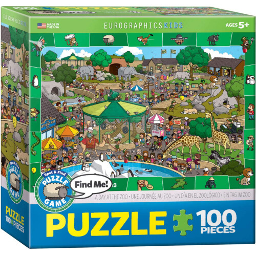 Den v ZOO - Hledejte a najděte puzzle, 100 dílků