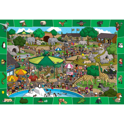 Den v ZOO - Hledejte a najděte puzzle, 100 dílků 1