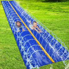 Stargo 18 x 5 ft - Rutschbahn und Spritzfläche, Wasserrutschen für Kinder - Gartenwasserrutsche für Sommer Spaß