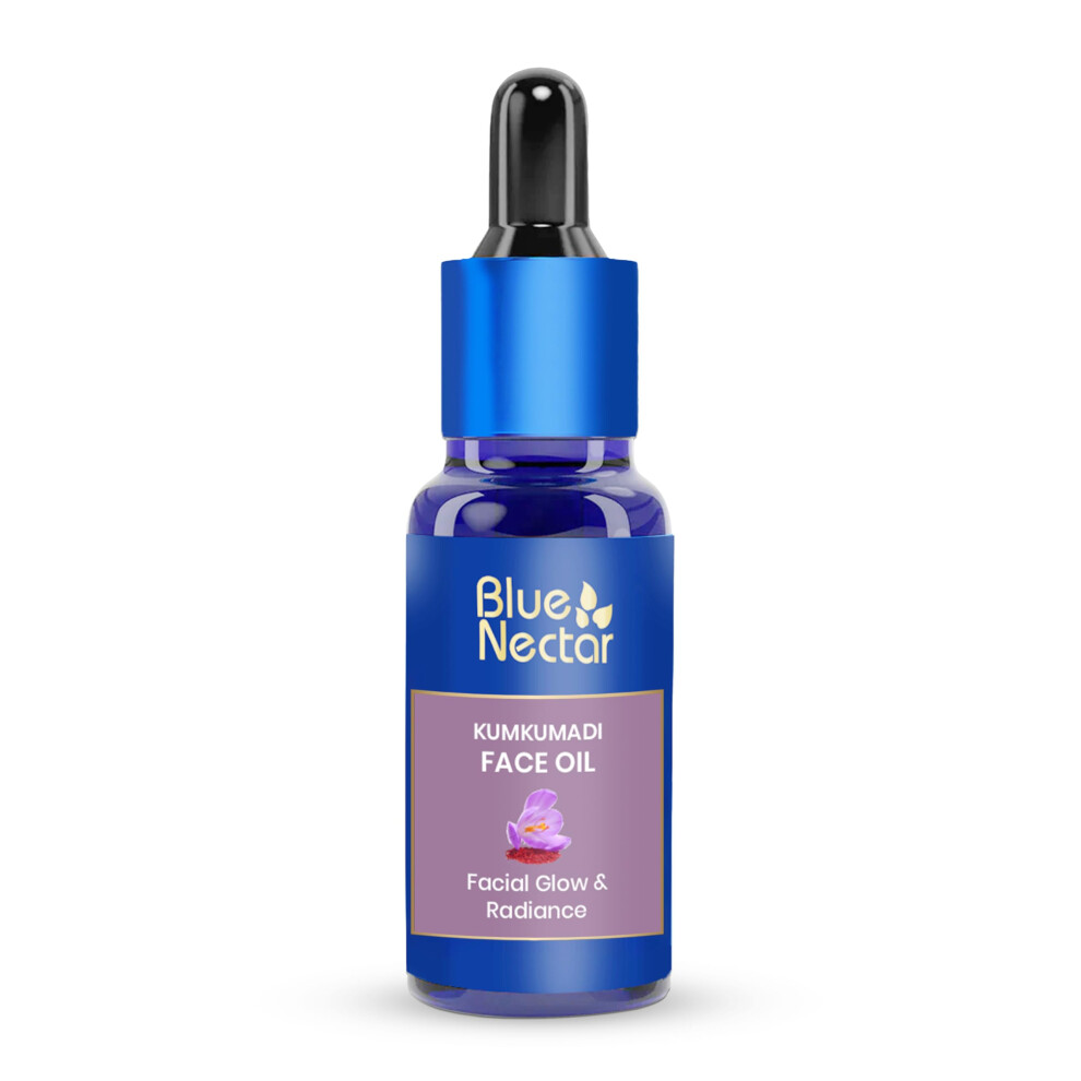 Blue Nectar Face Serum For Glowing Skin With Kumkumadi Tailam, Ayurvedic Anti Aging Face Serum With Pure Kumkumadi Oil For Face (26 Herbs,30 Ml)