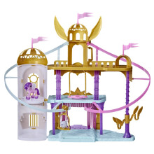 My Little Pony : Ziplines Royaux de la Nouvelle Génération - Château de 22 pouces avec 2 Ziplines et Figurine Princesse Pipp