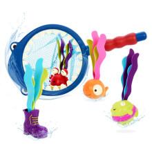 B. toys - Set da Gioco da Piscina Shark Scoop Diving con Finley & 4 Snack - Stimola il Gioco Attivo e la Coordinazione