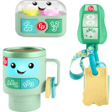Set Regalo Fisher-Price Giochi per Bambini, 3 Attività Elettroniche di Apprendimento per Bambini 6+ Mesi