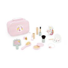 Nachahmungsspielzeug - JANOD - Einhorn Schönheitstasche - 10 Holzaccessoires - Ab 3 Jahren - Rosa
