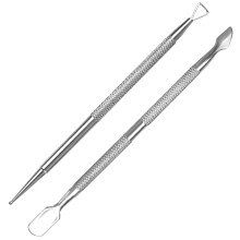 HIFAU Manicure Set voor Vrouwen, 2-delige RVS Nageltools met Dubbelzijdige Nagelriemduwer & Cutter