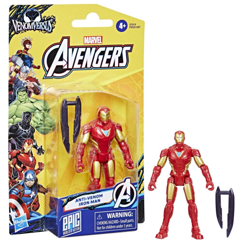 Marvel Figurine Iron Man Anti-Venom Marvel Avengers 4 pouces avec Accessoire 1