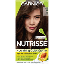 Garnier Haarfarbe Nutrisse Nourishing Creme, 41 Dunkel Nude Braun (Iced Coffee) Permanente Haarfarbe, 1 Stück