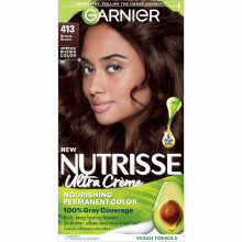 Garnier Nutrisse Närande Hårfärgningskräm, 413 Bronze Brown (Förpackning kan variera)
