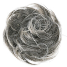 CAISHA Hairpiece Sintetico Scrunchie Updo Ondulato Grigio Biondo Mix G21B