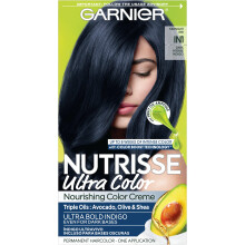 Garnier Haarfarbe Nutrisse Ultra Color Nourishing Creme, IN1 Dunkel Intensives Indigo, 1 Stück
