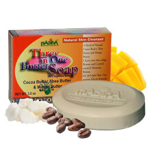 Jabón de Mantequilla 3 en 1 Madina - Cocoa, Mango y Manteca de Karité, Hidratante, Suave para Todo Tipo de Piel, 6 Pa