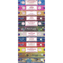 Satya Bangalore (BNG) 12 Nag Champa Money Gold Fekete kristly Aaruda Palo Santo White Sage Frank Tantra Blue Sage Dragon's Fire VarietyPack kszlet0