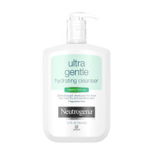 Neutrogena Ultra Gentle Hydrating Daily Facial Cleanser for Sensitive Skin, Acne, Eczema & Rosacea, Oil-Free, Soap-Free, Hypoallergenic & Non-Comedoge