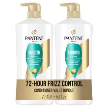 Pantene Conditioner Twin Pack mit Haarkur-Set, Glatt und Geschmeidig zur Frizz-Kontrolle, für coloriertes Haar geeignet
