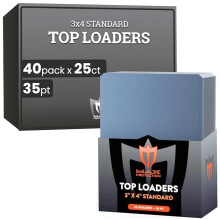 Max Protection 35pt Top Loaders voor kaarten - 1000 stuks - Premium 3x4 Inch Trading Card Toploaders - Bescherm uw honkbal- en sportkaarten hiermee