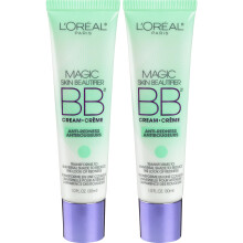 L'Oréal Paris Makeup Magic Skin Beautifier BB Cream Tönende Feuchtigkeitscreme, Anti-Rötung, 1 fl oz, 2 Stück