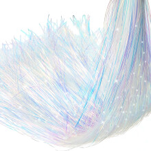 WILLBOND 5000 Strengen Iriserend Witte Kerst Icicle Tinsel Strengen voor Kerstboom Decor 18 Inch