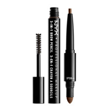 NYX PROFESSIONAL MAKEUP 3-In-1 Brow Pencil, Wenkbrauwpotlood - Zacht Bruin