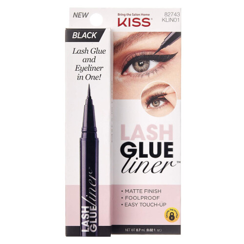 Kiss Wimpern Kleber Liner Schwarz 0,02 Unzen (3er Pack)