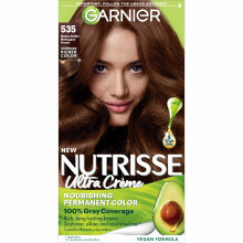 Garnier Haarfarbe Nutrisse Nourishing Creme, 535 Mittelgolden Mahagoni Braun (Schokoladenkaramell)