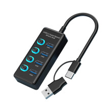 USB Splitter for Laptop, USB Adapters for Multiple Devices, Quick Charge MultiPort Charger, Laptop Port Adapter