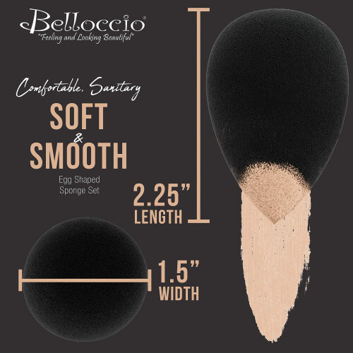 Belloccio Eiformige latexfreie Makeup-Schwämme - 6er Pack 2