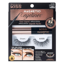 KISS Faux Cils Magnétiques Charm, 12 mm, 1 Paire de Cils Magnétiques, Eyeliner Magnétique, Facile à Appliquer, Réutilisable