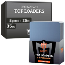 Max Protection 35pt Top Loaders para Cartas - 200 Unidades - Premium 3x4 Pulgadas