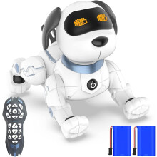 Remote Control Robot Dog Toy, RC Stunt Dog Robot Toy for Kids, Interactive & Smart Dancing Robot Toy Electronic Pet Toy, LED Eyes, for Christmas
