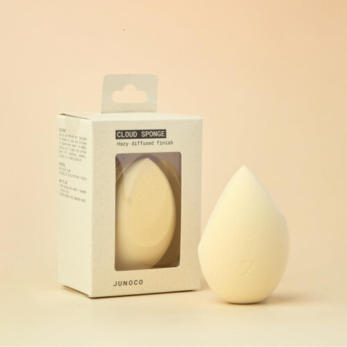 JUNO & Co. Mikrofaser Make-up Schwamm, Dual Layer Technologie für makelloses Make-up (Cloud) 1