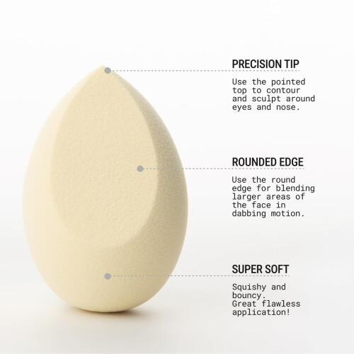 JUNO & Co. Mikrofaser Make-up Schwamm, Dual Layer Technologie für makelloses Make-up (Cloud) 2