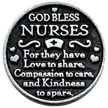 Cathedral Art (Abbey & CA Gift Nurses Pocket Token, 1-Inch, One Size, Silver (PT131)