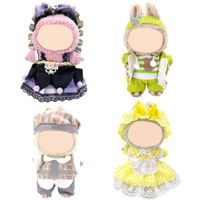 Conjunto de Ropa para Muñecas de 17cm (4 Piezas, Sin Muñeca y Zapatos)